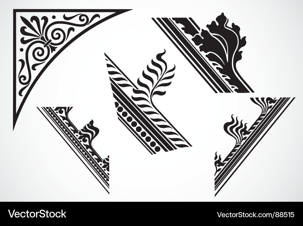 Elegant Scroll Borders Vector Image