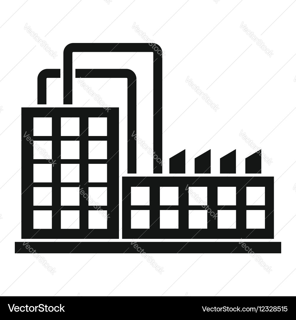 Industrial Factory Icon Vector Image
