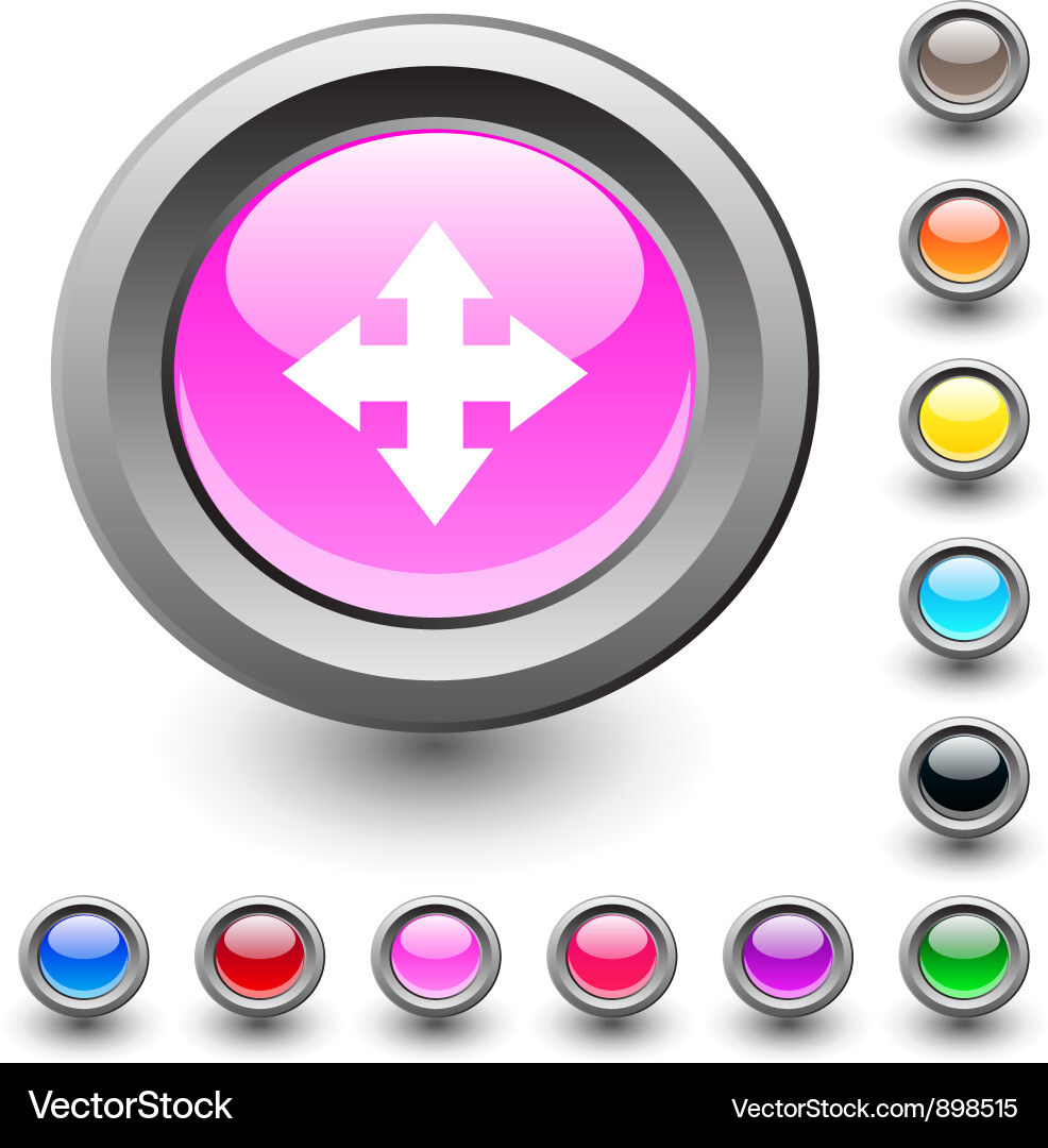 Map round button vector image