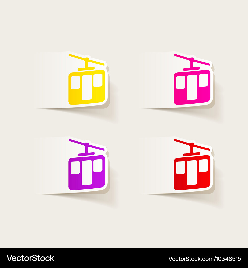 Realistic design element funicular Vector Image