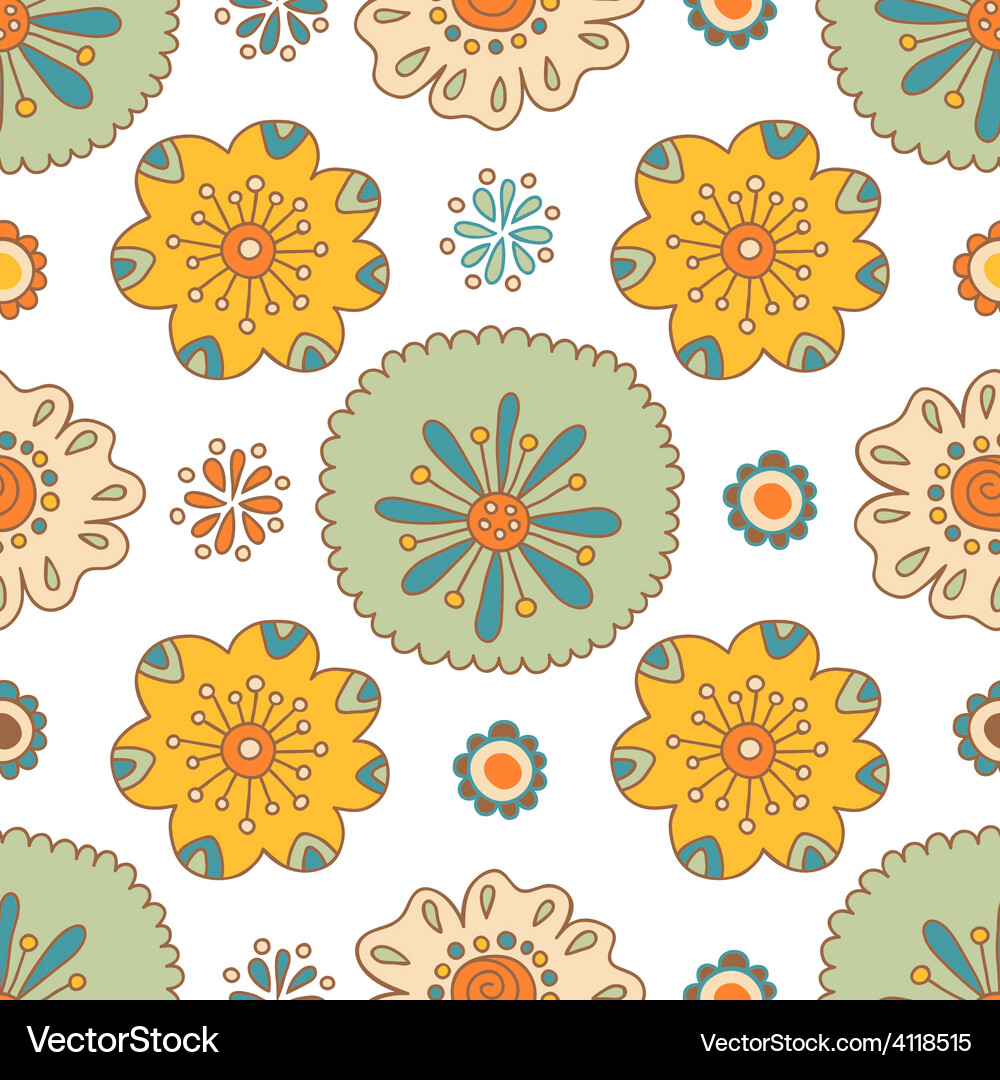 Seamless floral pattern summer ornament Vector Image