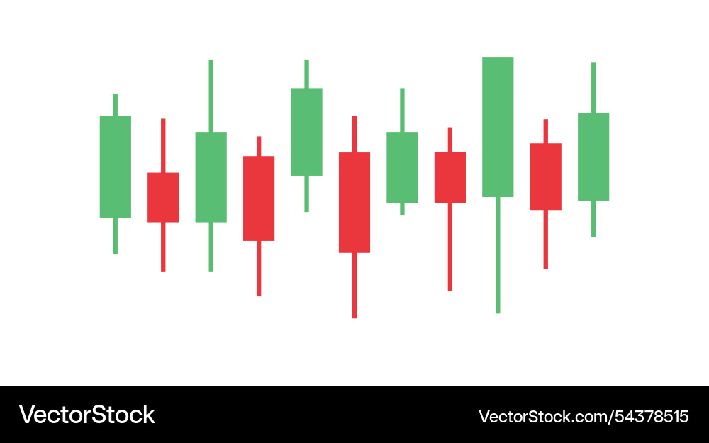 Trading candle stick pattern chart design icon Vector Image