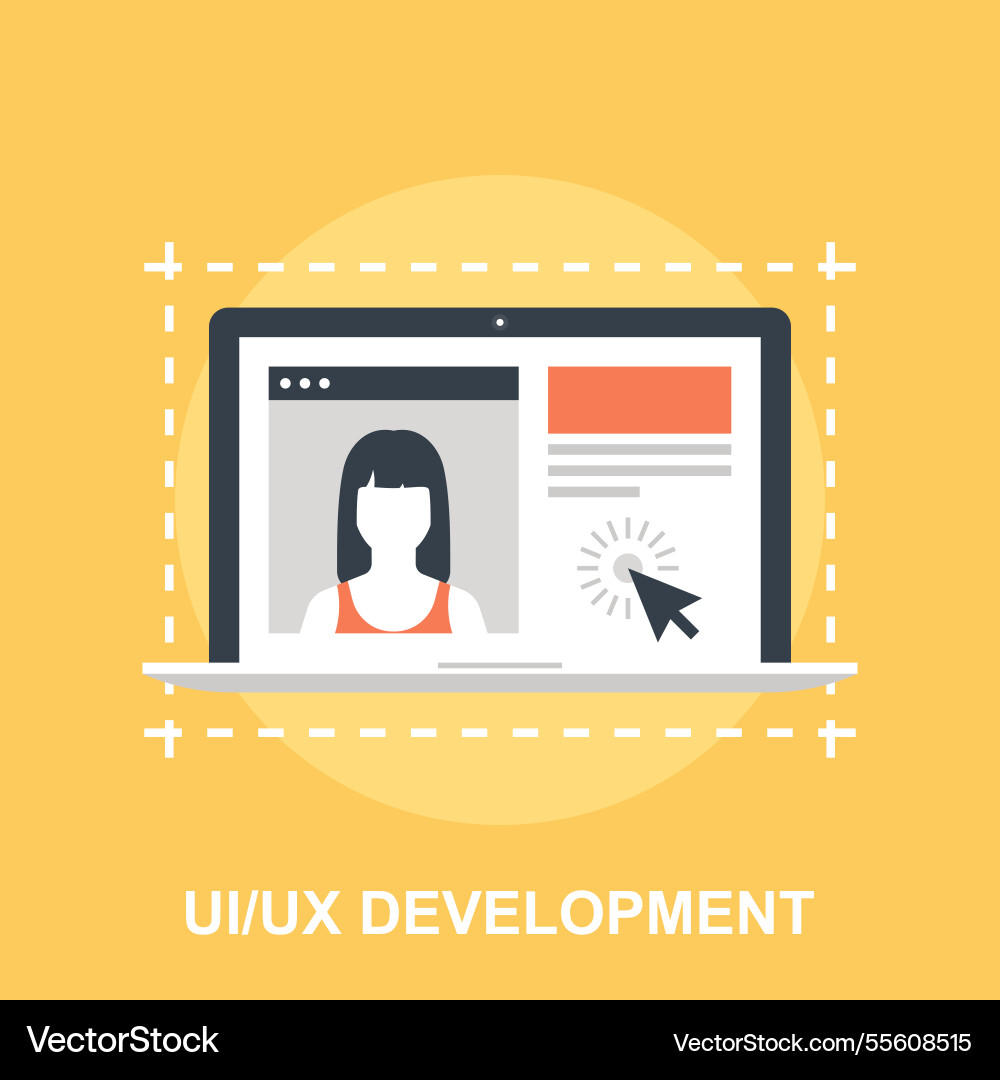 Ui ux development concept vector image