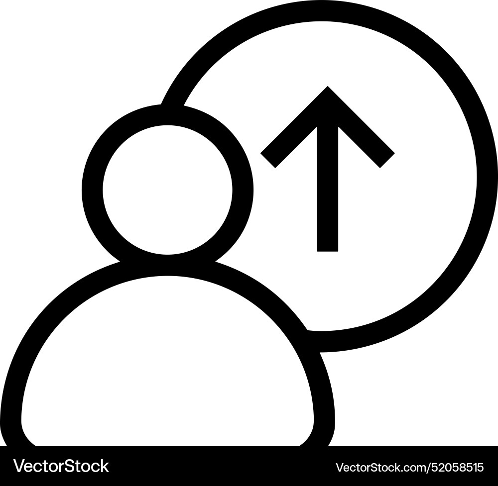 Upload outline icon symbol image Vector Image
