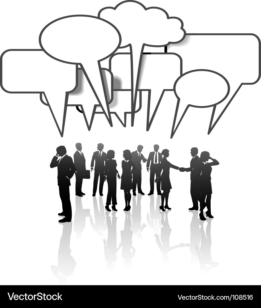 Business Collaboration Netzwerk Vektorbild