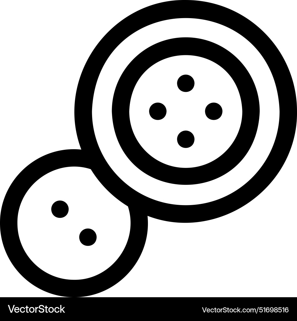 Buttons icon thin linear style design isolated Buttons icon thin linear style design isolated vector image