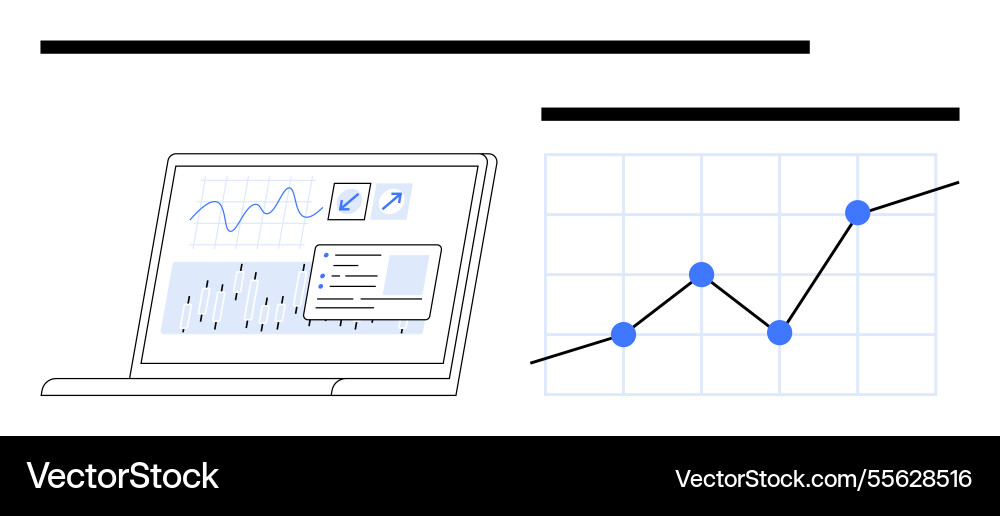 Digital data analysis with graph and icons Digital data analysis with graph and icons vector image