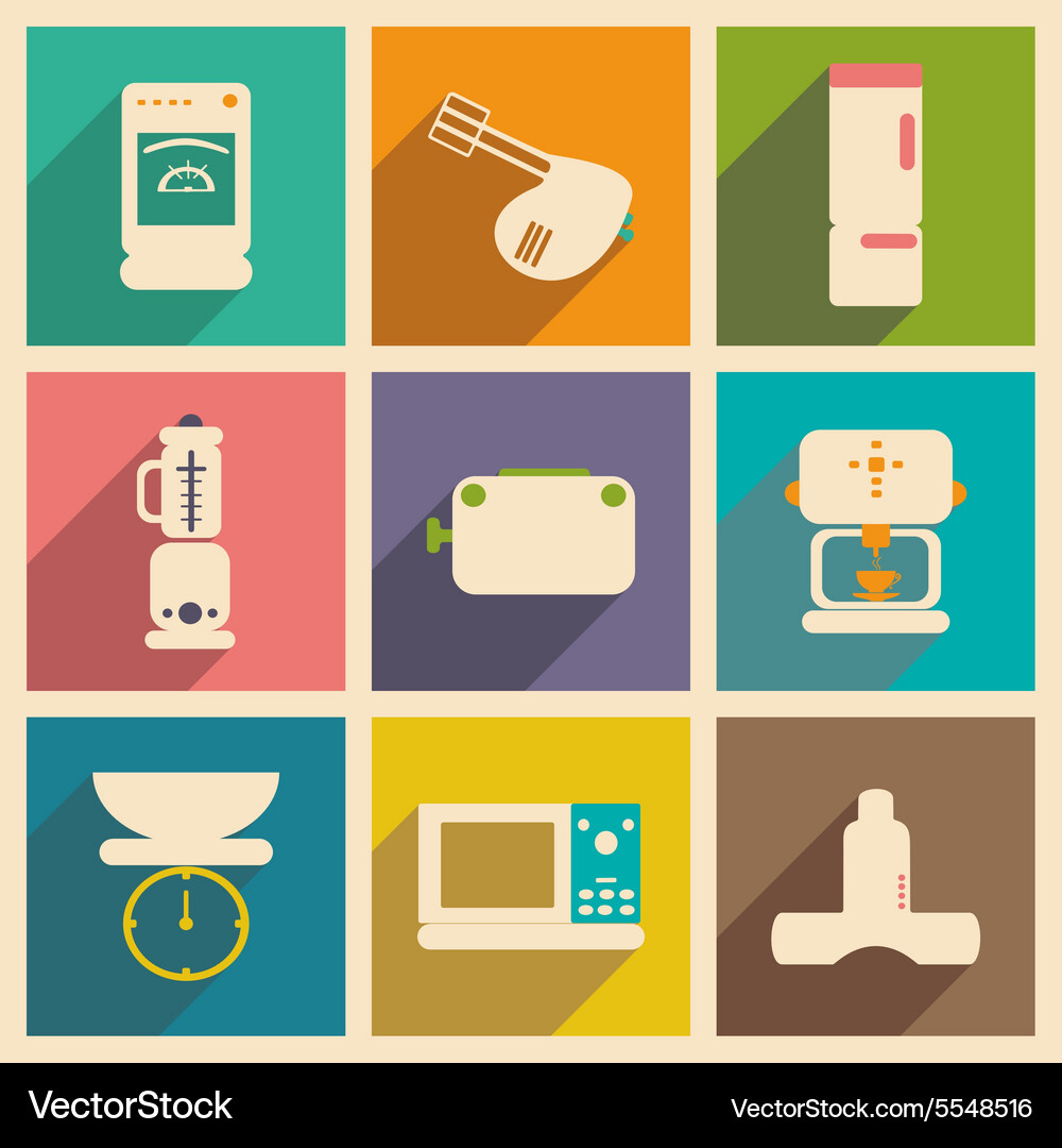 Flat with shadow concept and mobile application Vector Image