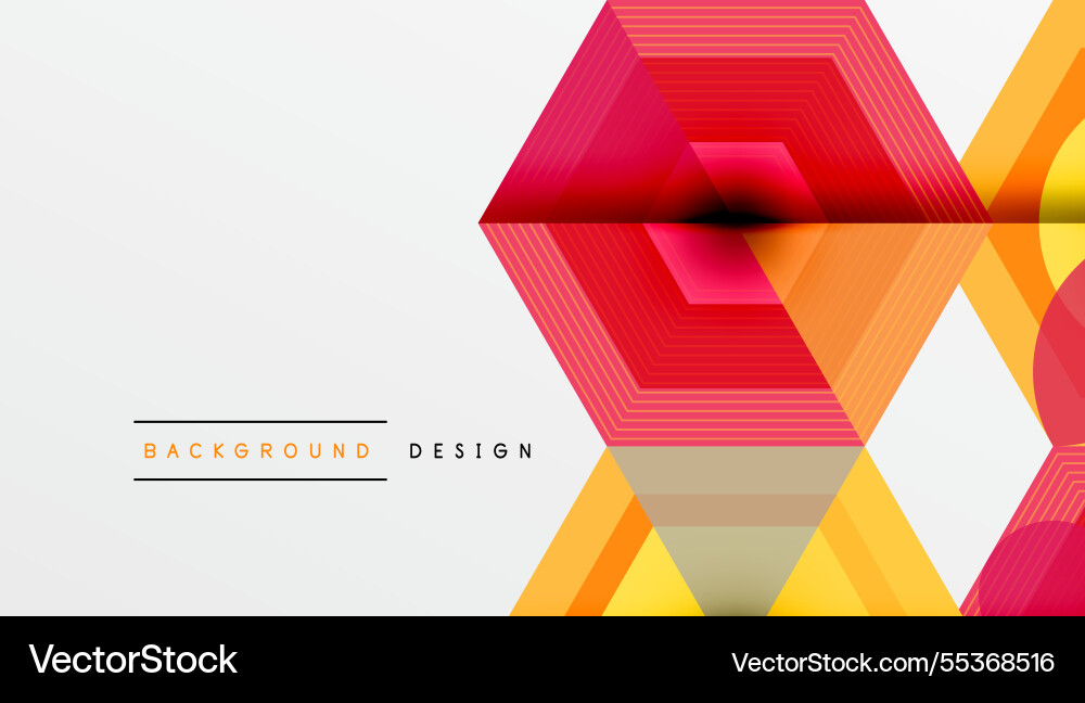 Hexagons design geometric abstract background Vector Image
