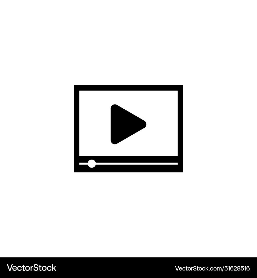 Modern play button icon for media player Modern play button icon for media player Vector Image