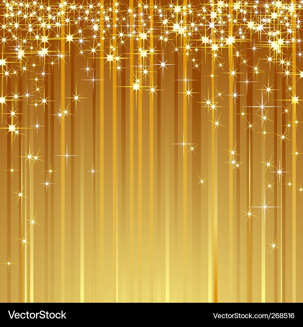 Sparkling Gold Star Background Vector Image
