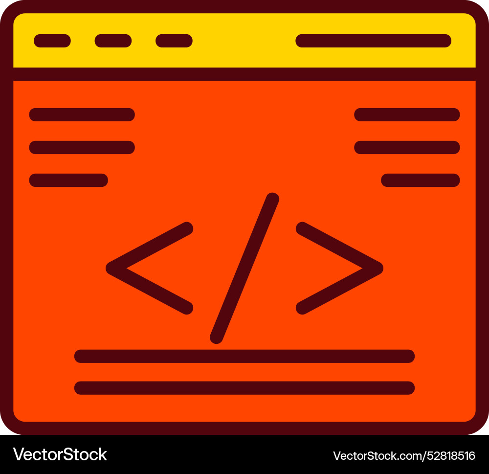 Web programming icon design vector image