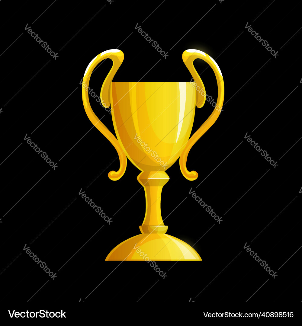 Winner golden cup goblet interface icon Winner golden cup goblet interface icon vector image