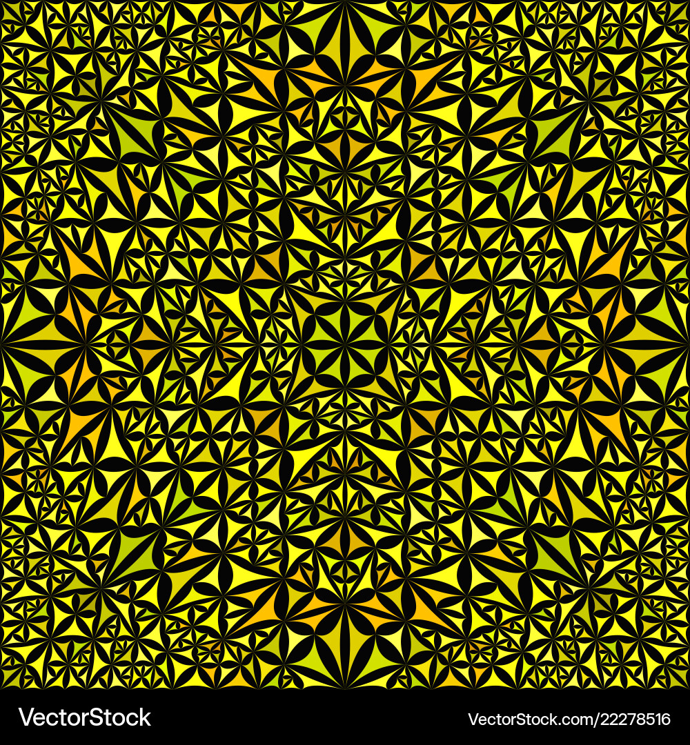 Yellow abstract repeating curved triangle mosaic vector image
