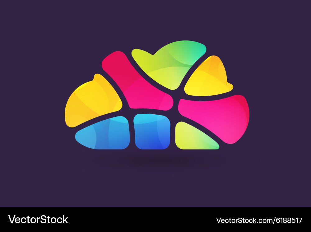 Abstract net cloud icon vector image