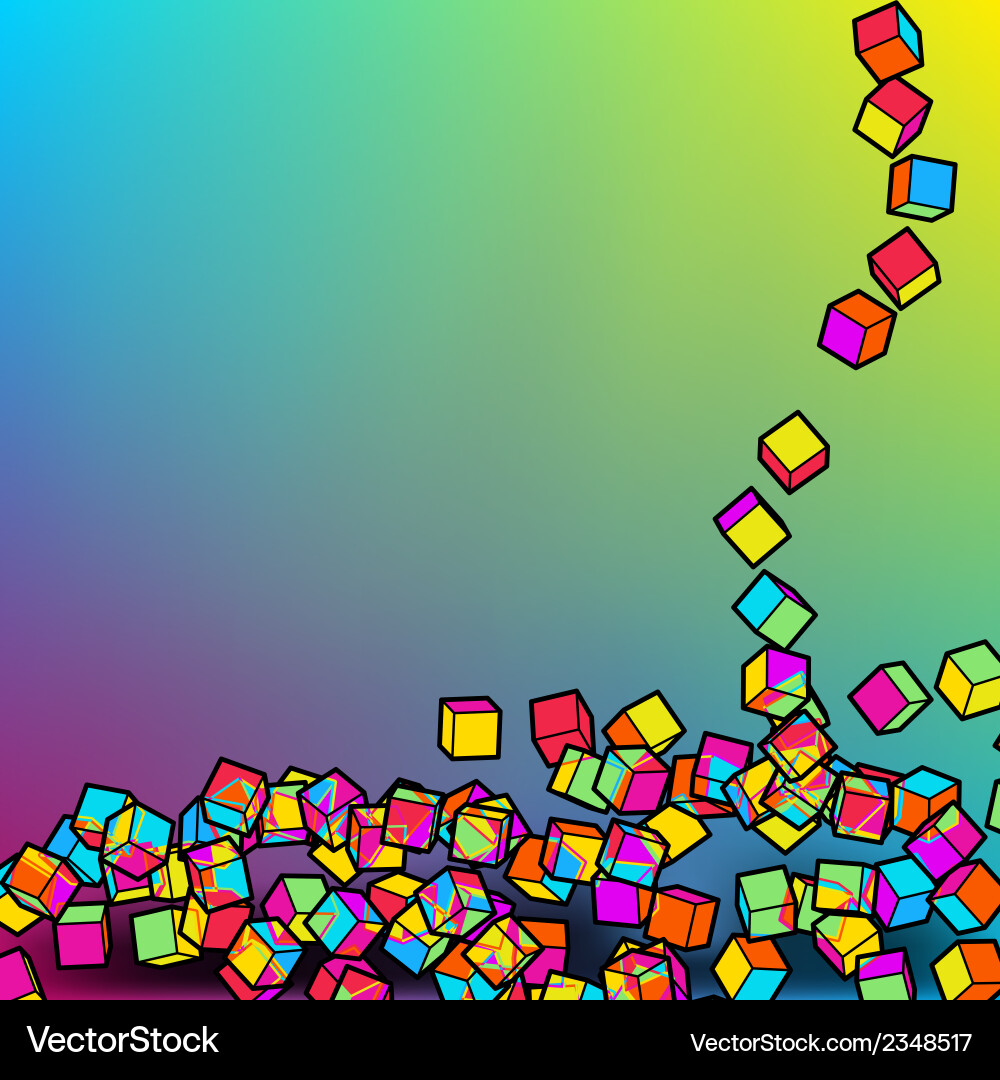 Dynamic 3D Mosaic Background Vector Image