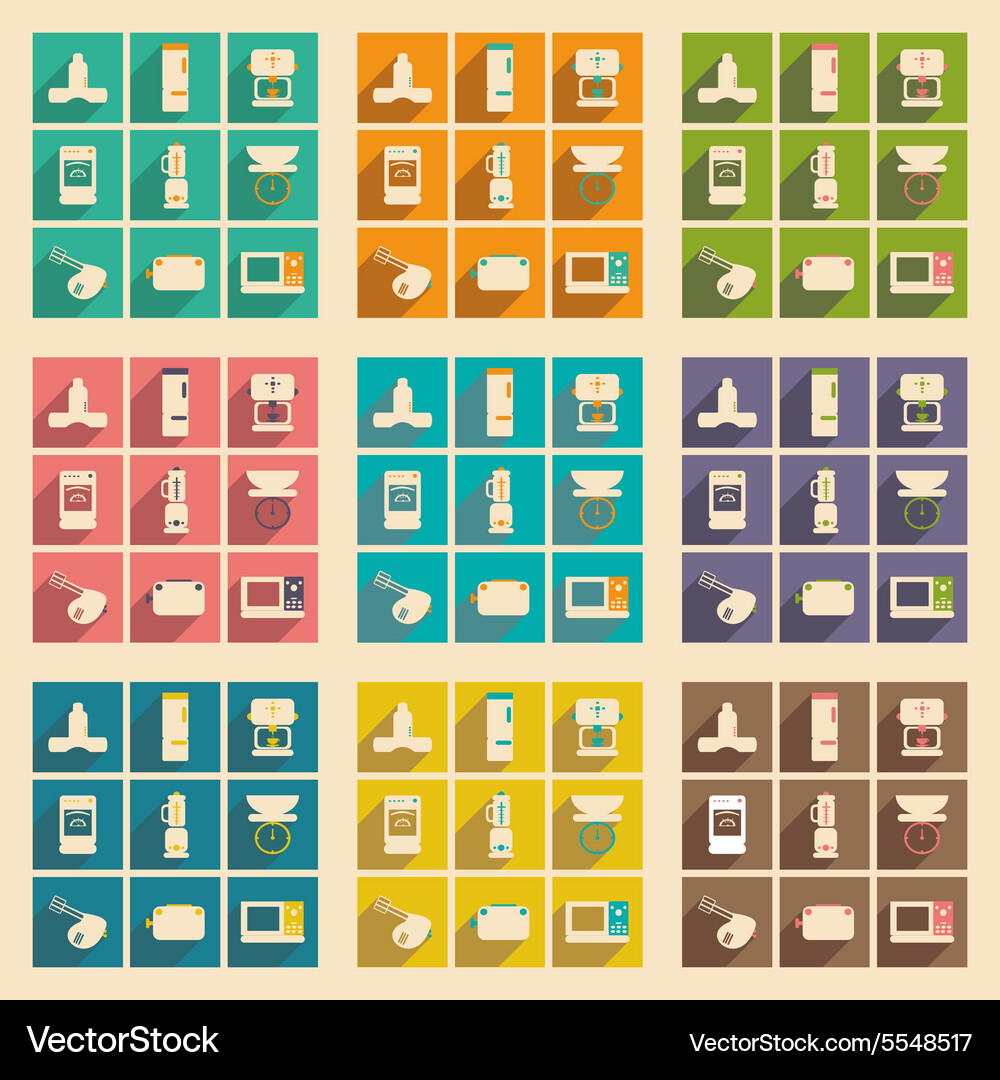 Flat with shadow concept and mobile application Vector Image