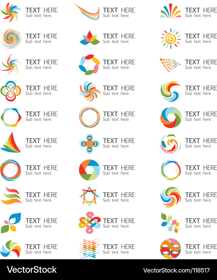 Swirl Logo Collection vector image
