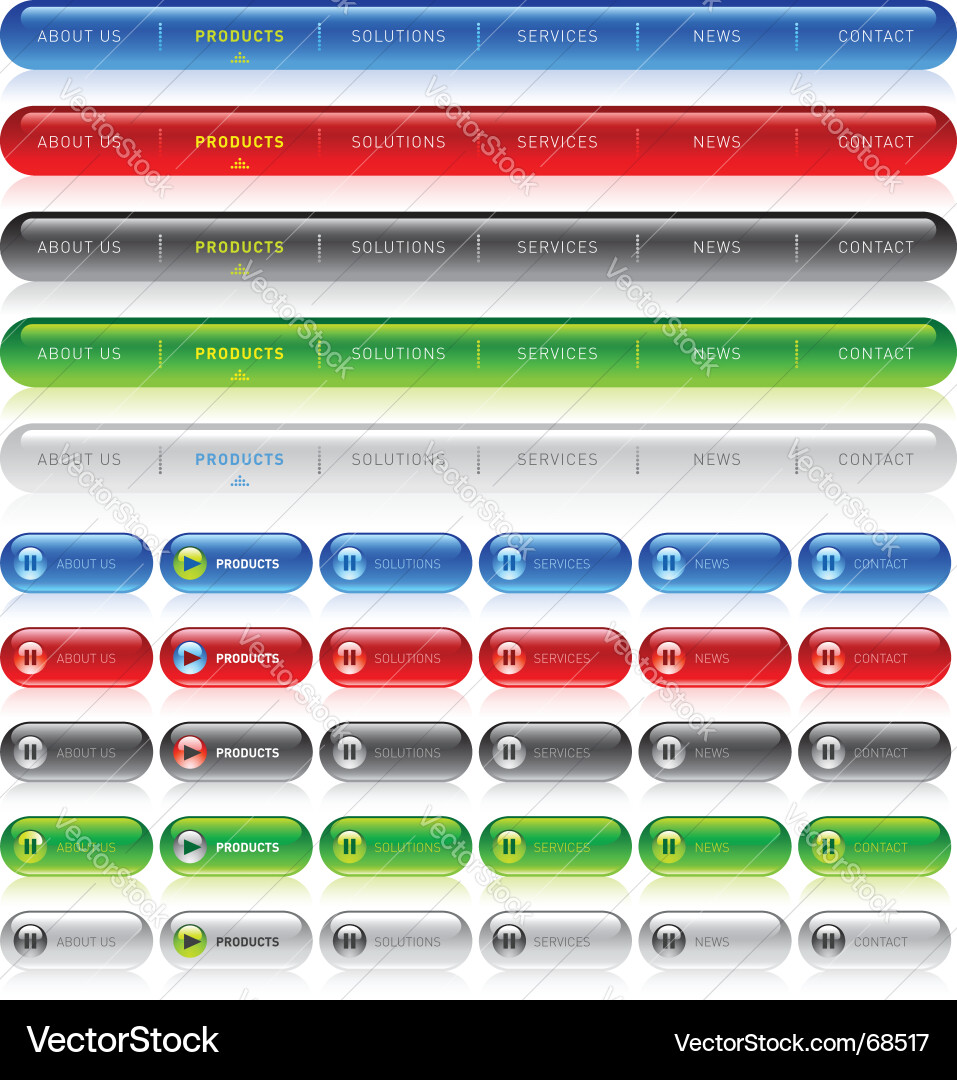 Website Navigation Menu Vector Image