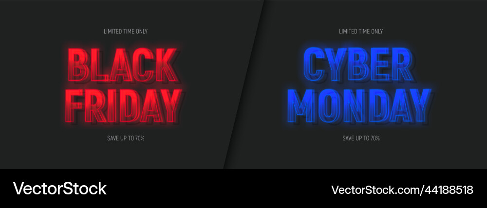 Black friday und cyber monday verkauf banner Black friday und cyber monday verkauf banner vektorbild