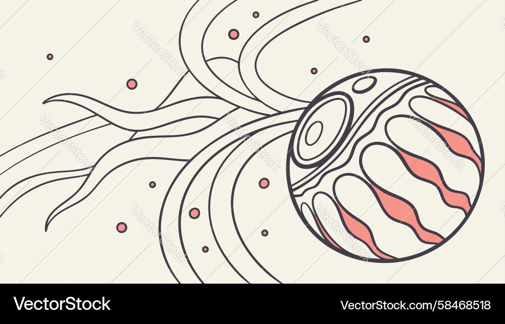 Celestial Vortex with Spiraling Lines Vector Image