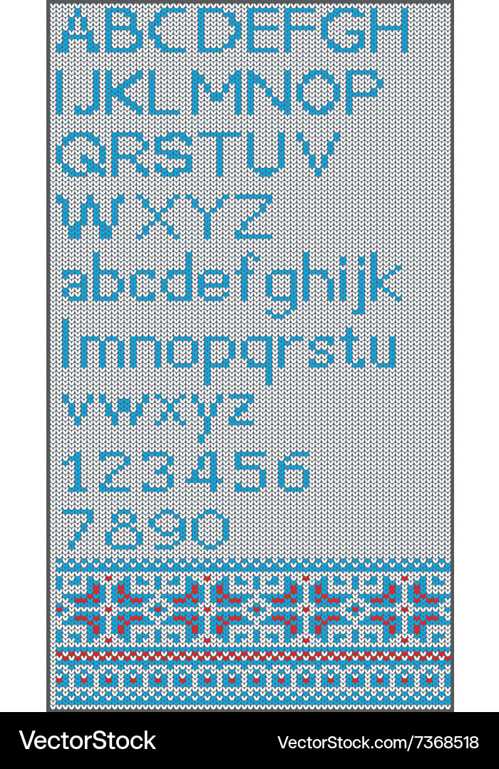 Christmas font in scandinavian on red Vector Image