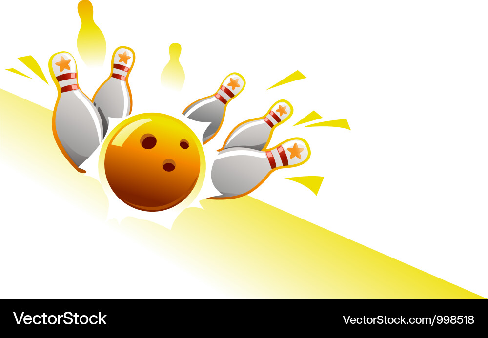 Dynamic Bowling Element vector image