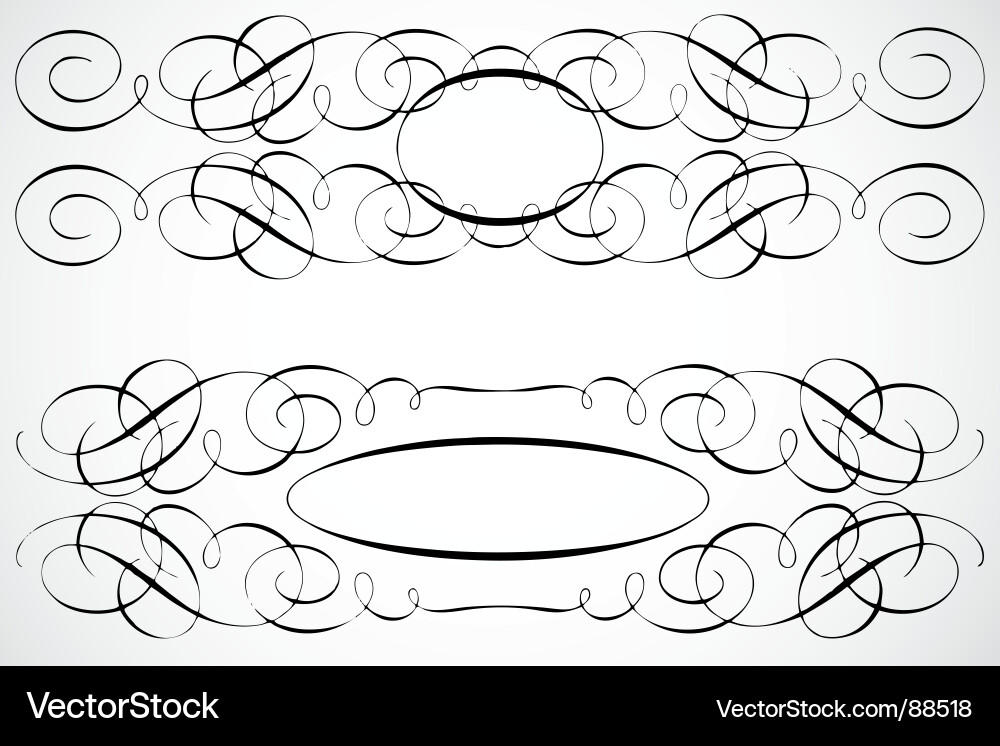 Elegant Scroll Frames Vector Image