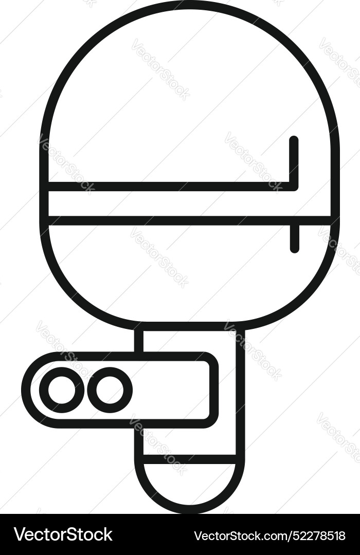 Ping pong paddle with two buttons showing modern Vector Image