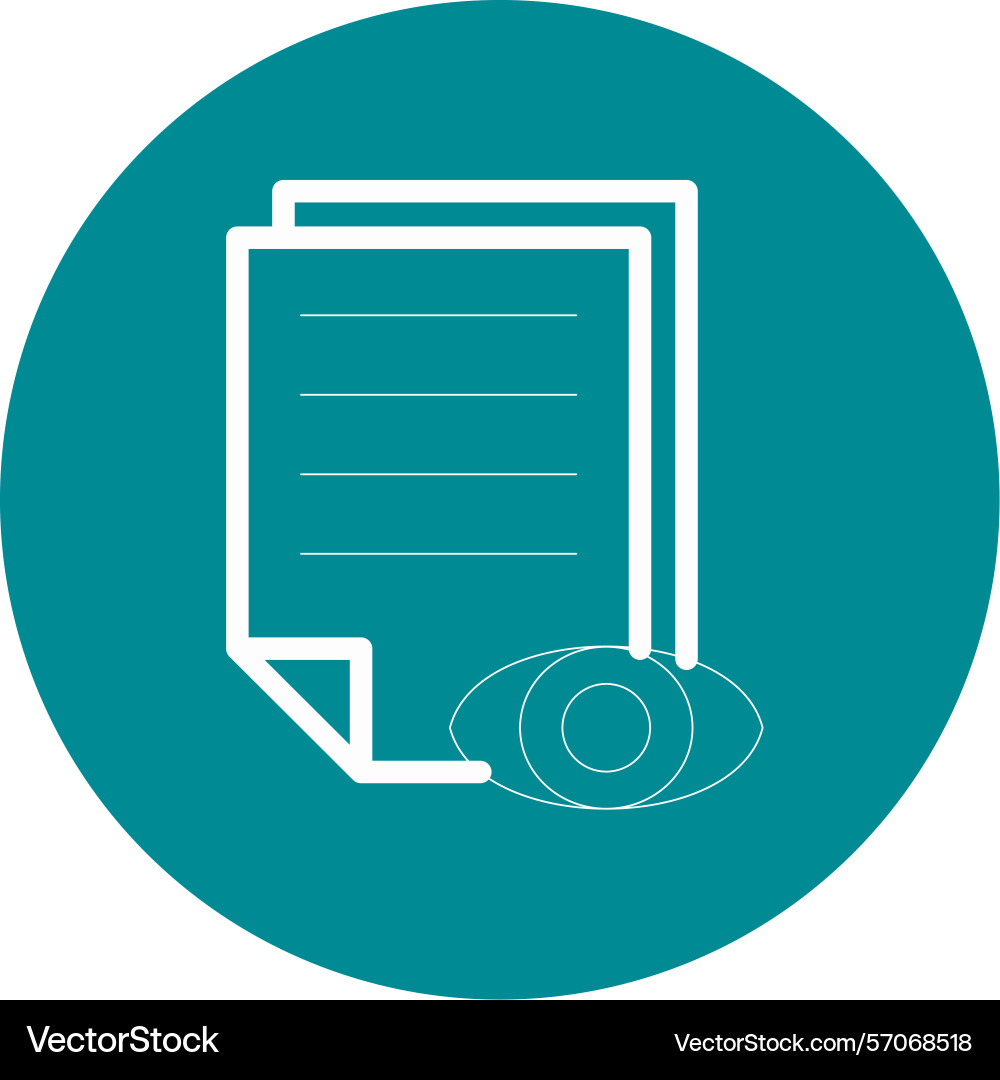 Reading list line circle style icon design Vector Image