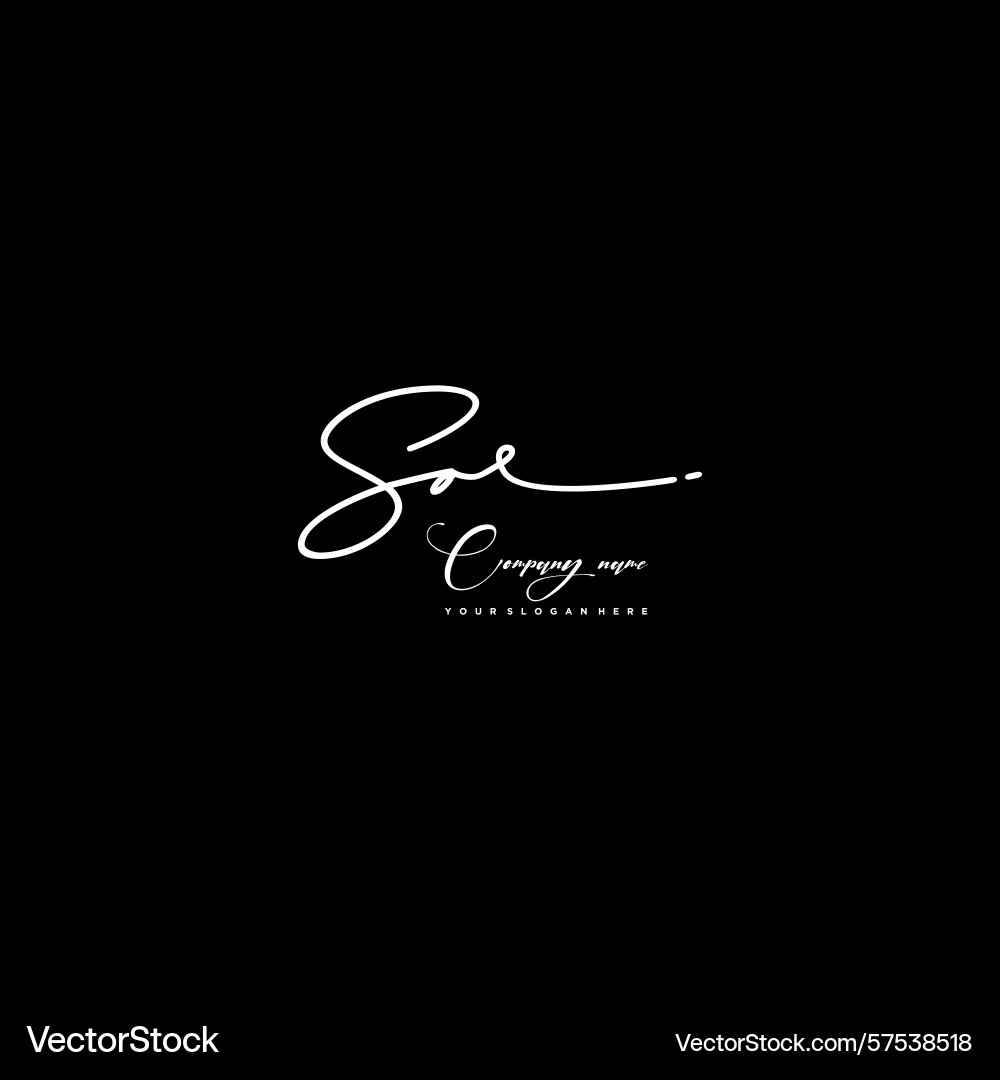 Signature style so initial logos initials logo Signature style so initial logos initials logo Vector Image