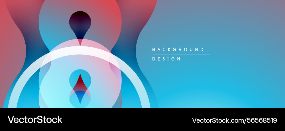 Abstract design features overlapping colorful Abstract design features overlapping colorful vector image