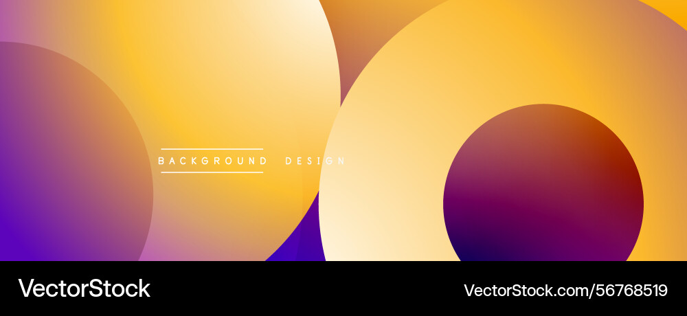 Abstract gradient shapes overlap vivid colors Vector Image