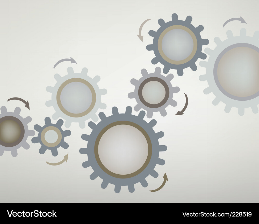 Interlocking Cogs Vector Image