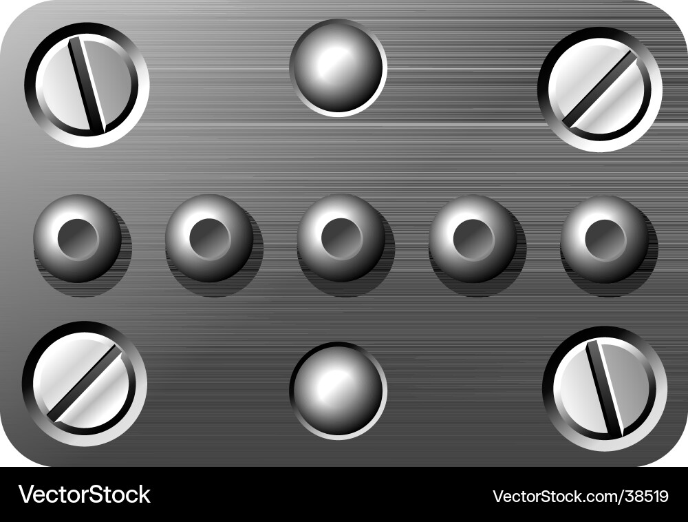 Metallic Hardware Collection Vector Image