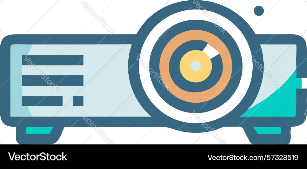 Modern projector device icon presentation vector image