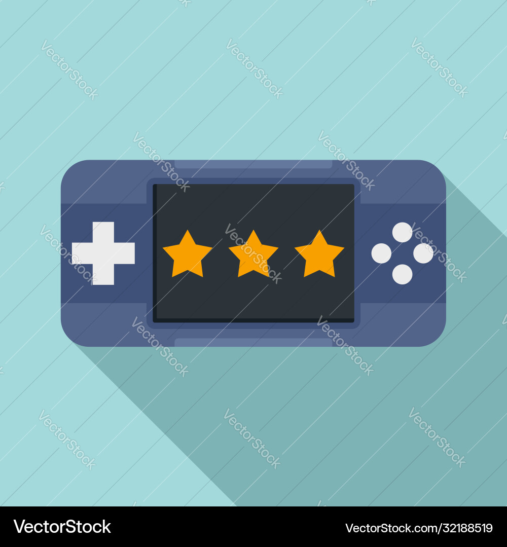 Portable game device icon flat style Portable game device icon flat style vector image