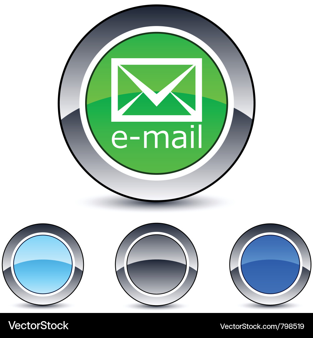 Rounded Email Button vector image
