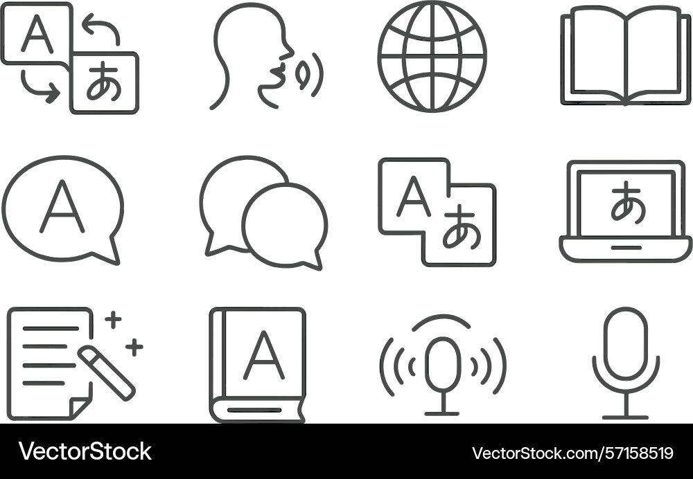 Showcasing language learning Showcasing language learning Vector Image