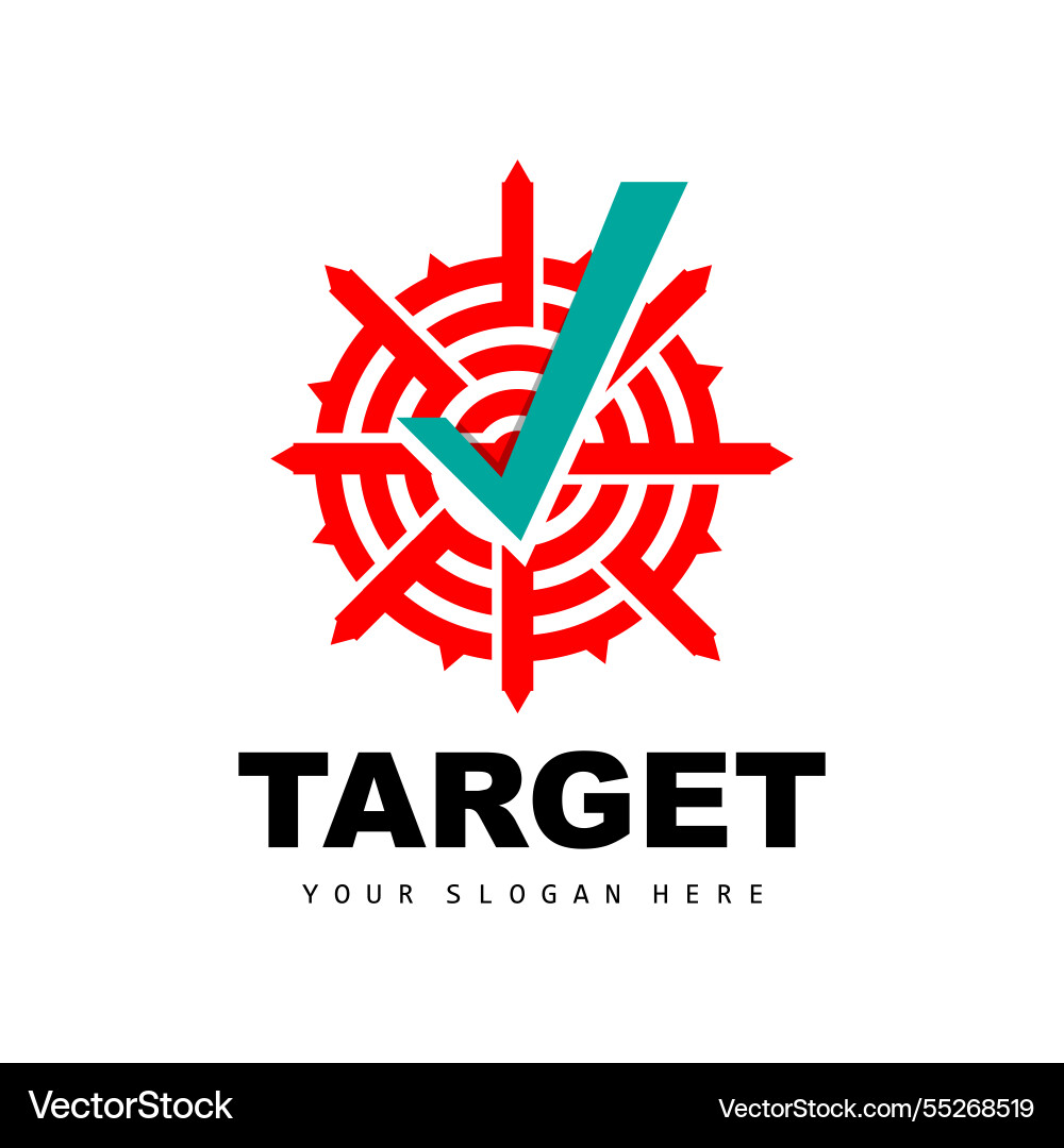 Target logo arrow shooting design aim Vector Image