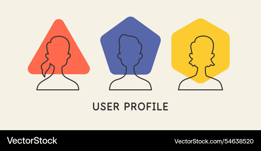 A conditional image of person set user A conditional image of person set user vector image