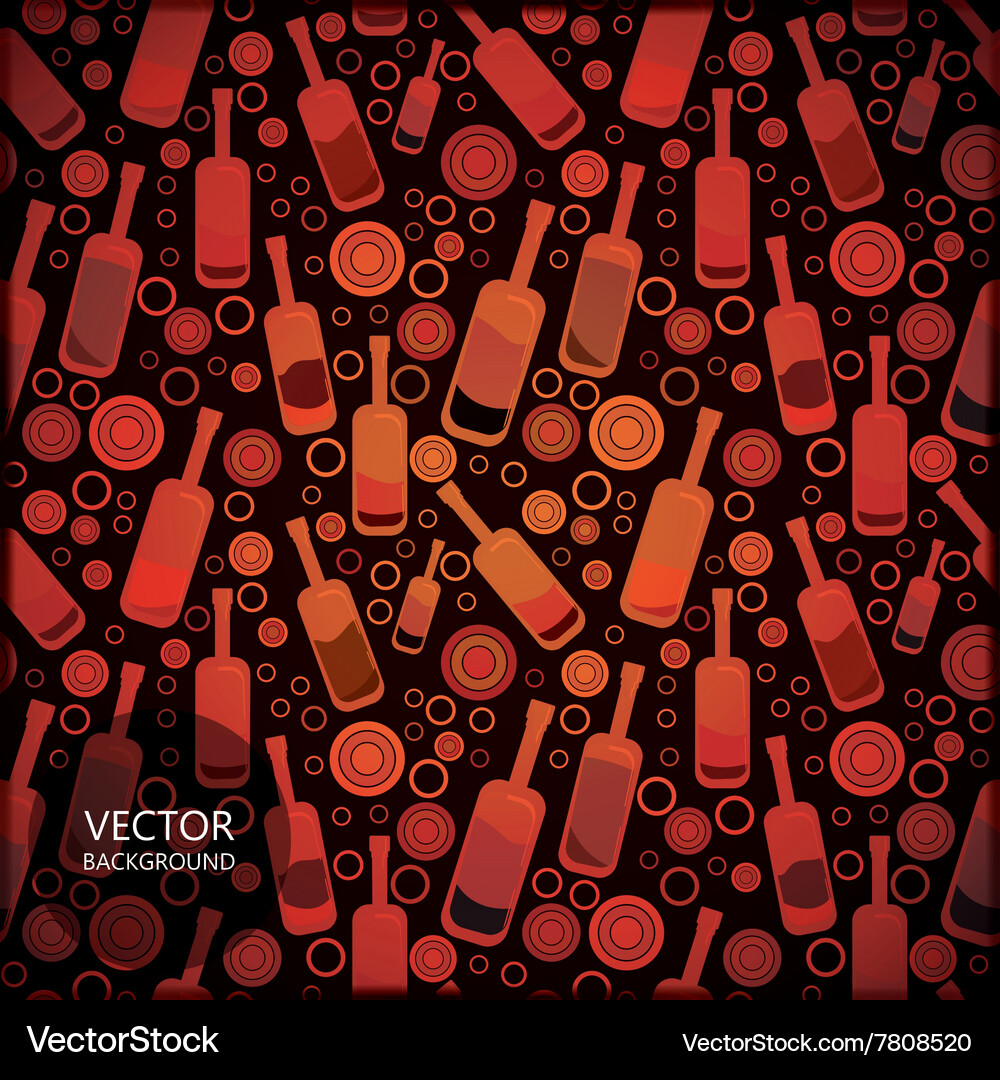 Card with different bottles Vector Image