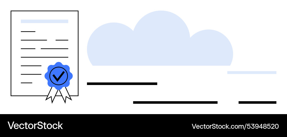 Cloud-based document certification with digital vector image