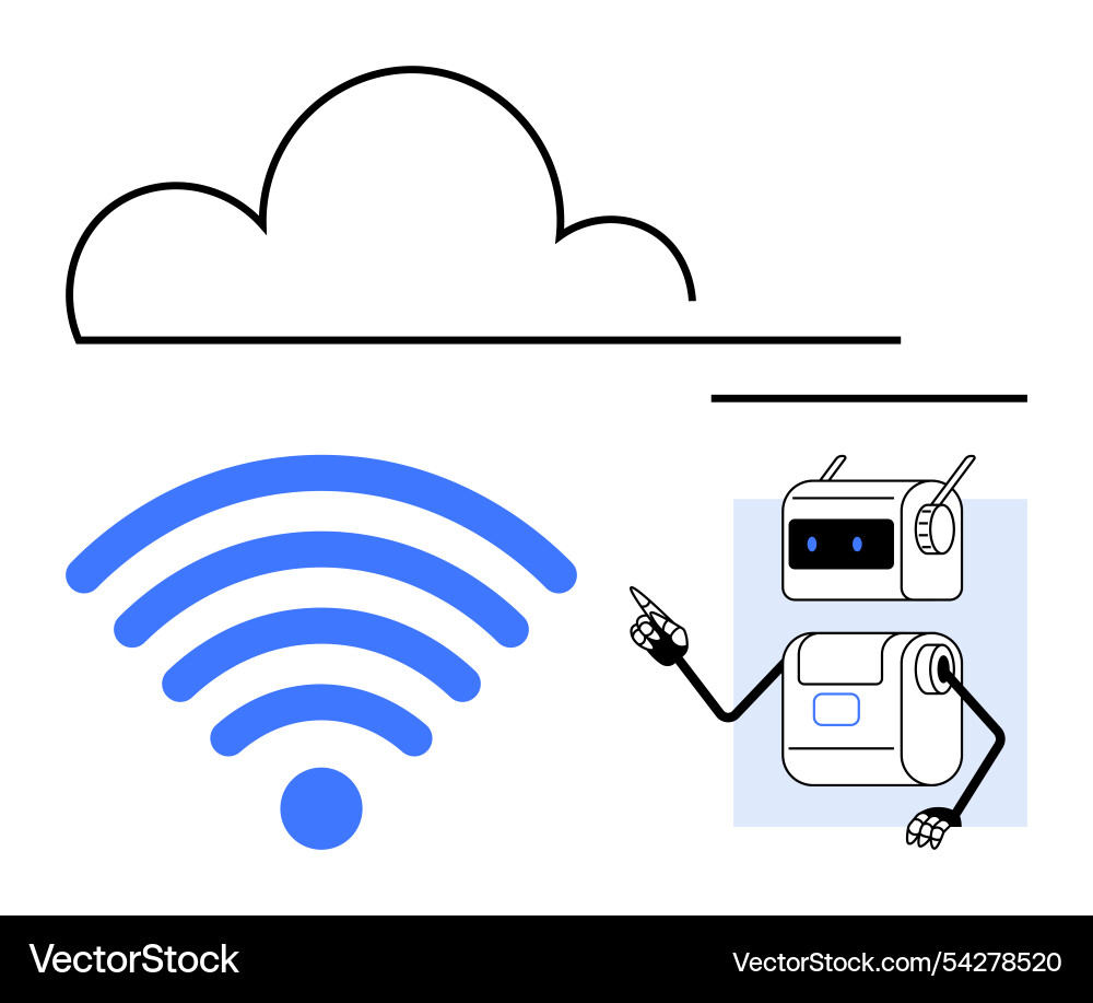 Cloud computing connectivity and ai concepts Cloud computing connectivity and ai concepts vector image