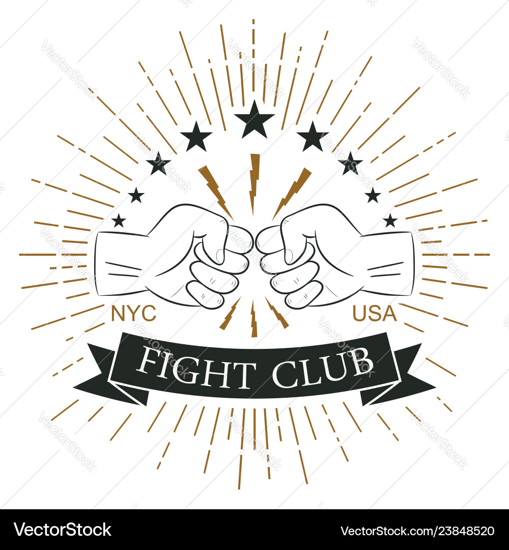 Fight club logo Fight club logo vector image