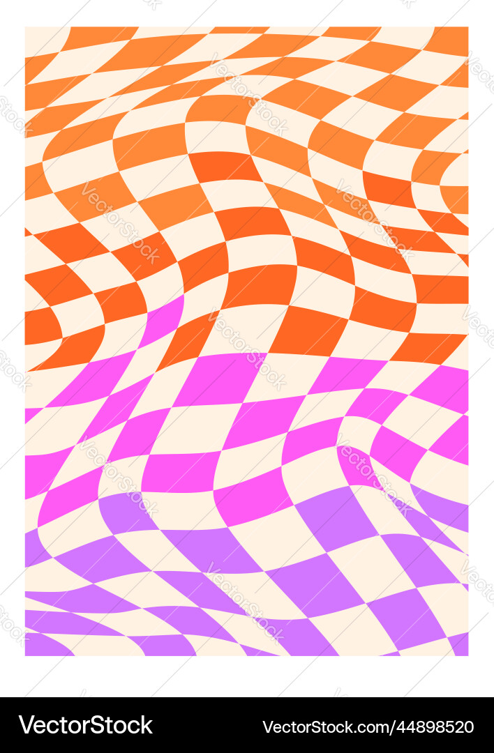 Groovy Checkerboard Pattern Vector Image