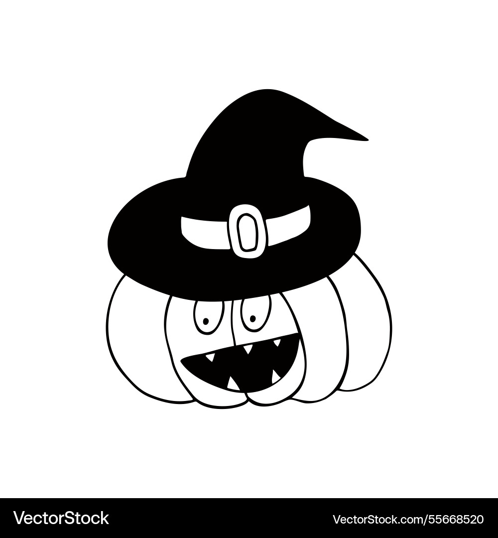 Halloween in hand draw style element Halloween in hand draw style element vector image