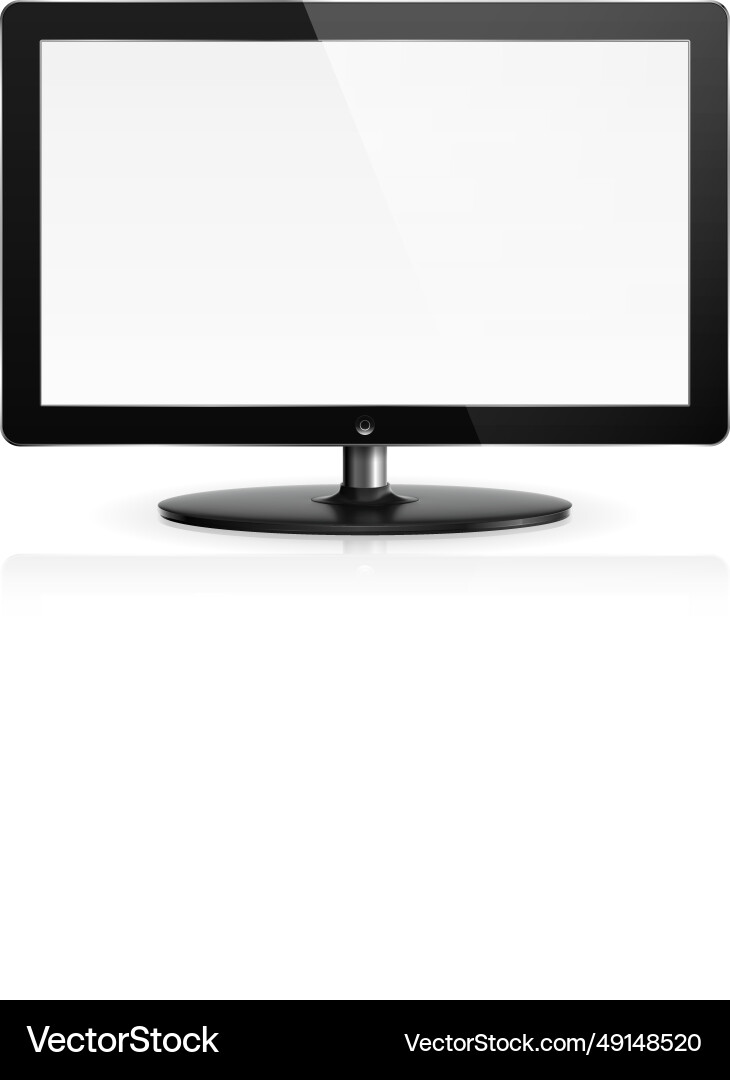 Realistic of computer monitor with blank screen Realistic of computer monitor with blank screen vector image