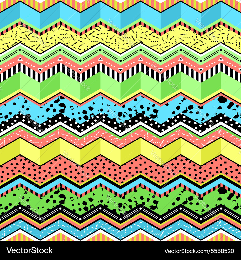 Retro Memphis Pattern Background vector image