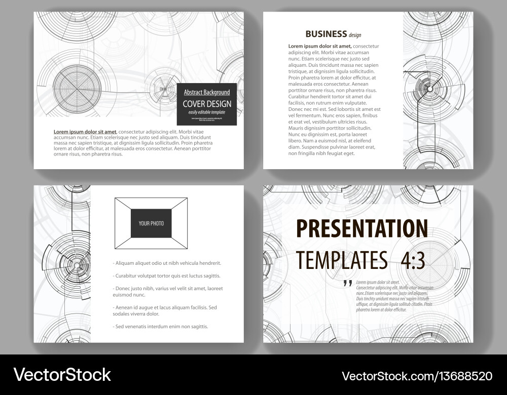 Set of business templates for presentation slides Set of business templates for presentation slides Vector Image